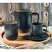 Чайный сервиз Wood Lenardi на 6 персон 16 предметов черный