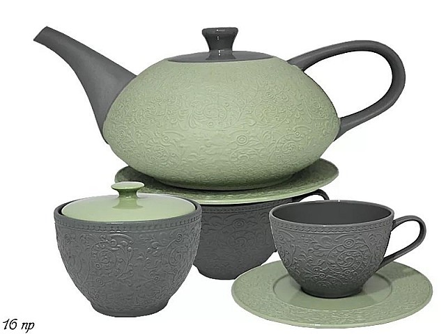 Чайный сервиз Greengrey Lenardi на 6 персон 16 предметов