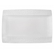 Прямоугольное блюдо 40 см Эфиопия Lenardi белое