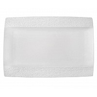 Прямоугольное блюдо 40 см Эфиопия Lenardi белое