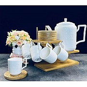 Кофейный набор 13 предметов 130 мл на подставке Bamboo Lenardi