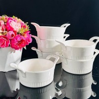 Набор из 6 круглых салатников 15 см White Lenardi