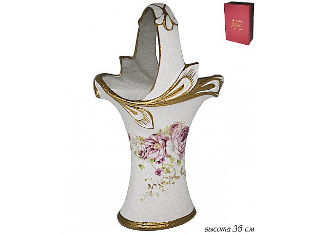 Ваза декоративная 36 см Мраморная Lenardi