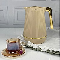 Термос 1000 мл Therm Lenardi бежевый золото