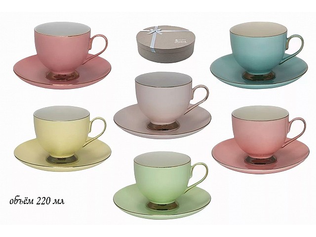 Чайный набор Lenardi Радуга разноцветный 12 предметов