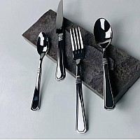 Набор столовых приборов Greece Lenardi на 6 персон 24 предмета серебро