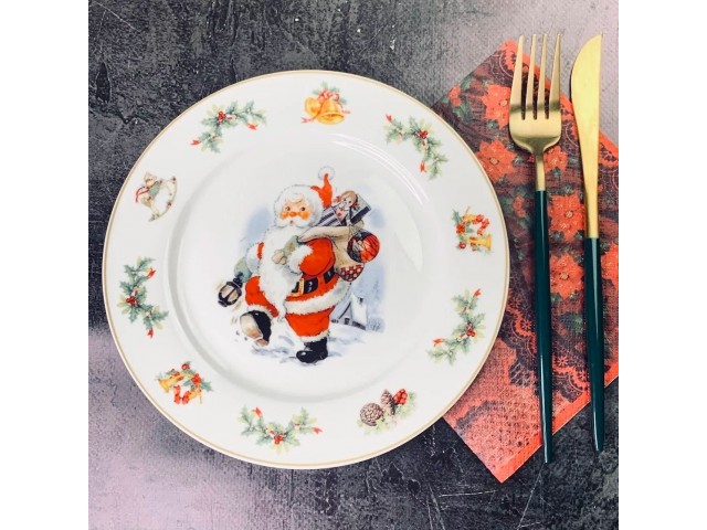 Набор 6 тарелок Новогодний Lenardi 20 см