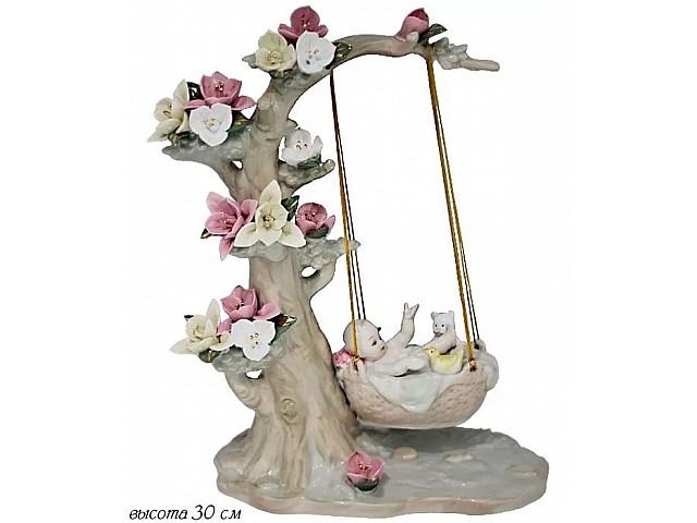 Статуэтка Lenardi Младенец в колыбели 30 см