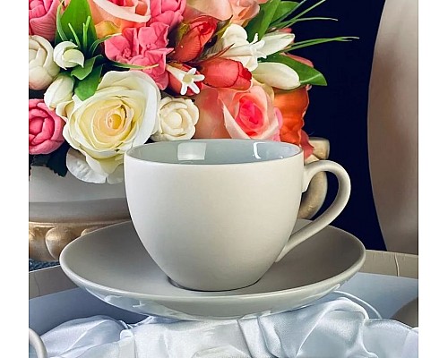 Чайный набор на 6 персон 12 предметов Lesto Lenardi серый