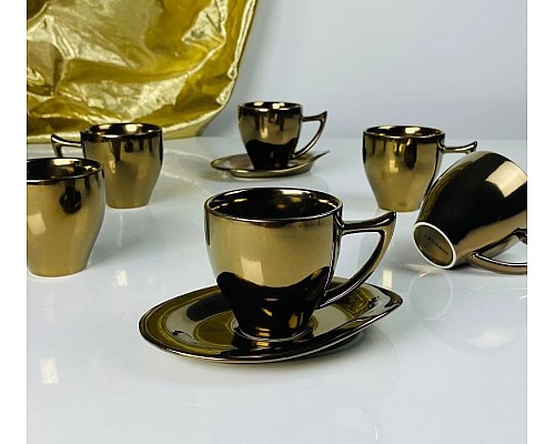 Кофейный набор на 6 персон 12 предметов 100 мл Винтаж Lenardi