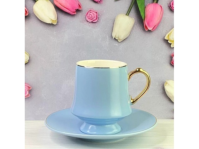 Чайный набор Lenardi Кратер голубой 12 предметов