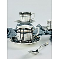 Кофейный набор на 6 персон 12 предметов 130 мл Burb Lenardi черный