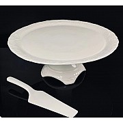 Тортовница 33 см на ножке с лопаткой Аврора Lenardi