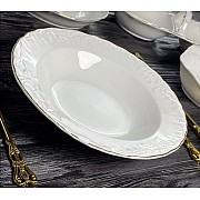 Набор из 6 глубоких тарелок 23 см Аврора золото Lenardi