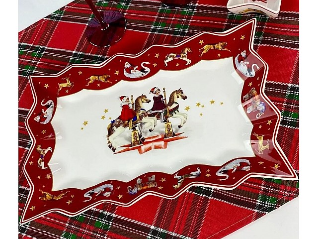 Прямоугольное блюдо 35 см Новогодний Lenardi