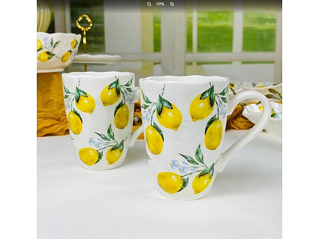 Набор из 2 кружек 400 мл Лимоны Lenardi