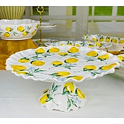 Блюдо 30 см на ножке Лимоны Lenardi