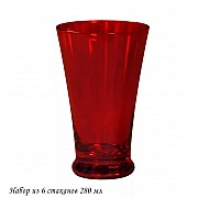 Набор из 6 стаканов 280 мл Rainbow red Lenardi