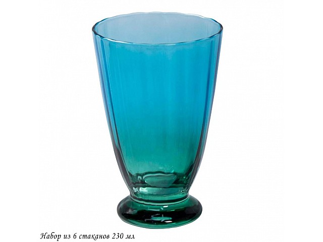 Набор из 6 стаканов 230 мл Rainbow marine Lenardi
