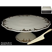 Тортовница на ножке с лопаткой Амелия Lenardi 35 см