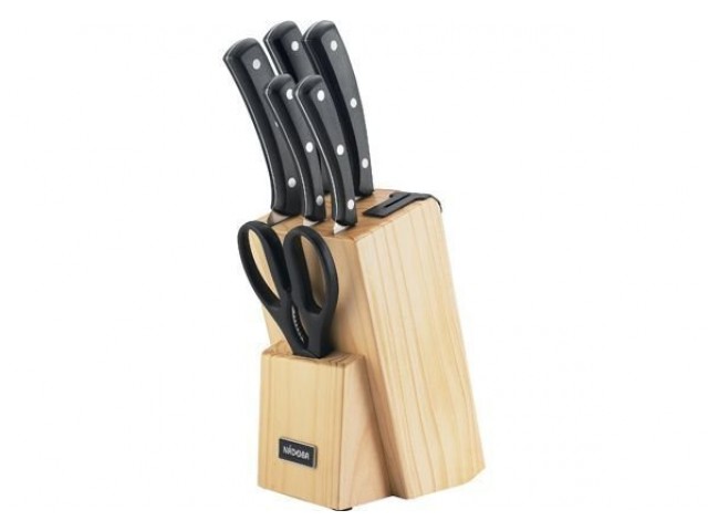Набор 5 кухонных ножей NADOBA HELGA c блоком и ножеточкой
