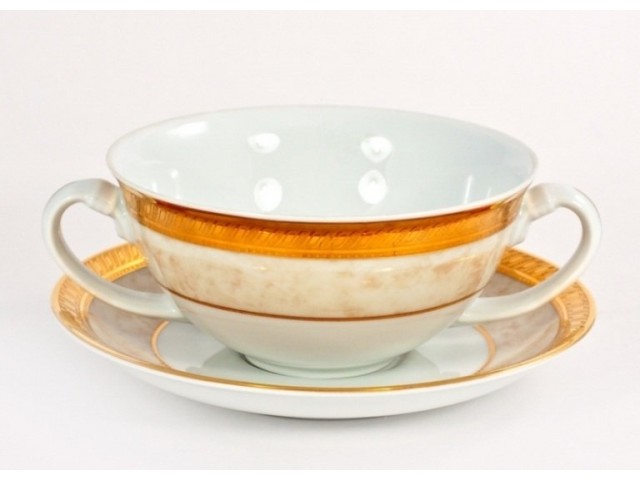 Набор бульонных пар 300 мл Kensington Ivory Royal Porcelain на 6 персон