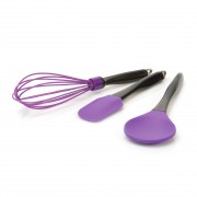 Набор фиолетовых силиконовых кухонных принадлежностей 3 шт