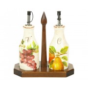 Набор емкостей под масло/уксус Фрукты Sestesi на подставке