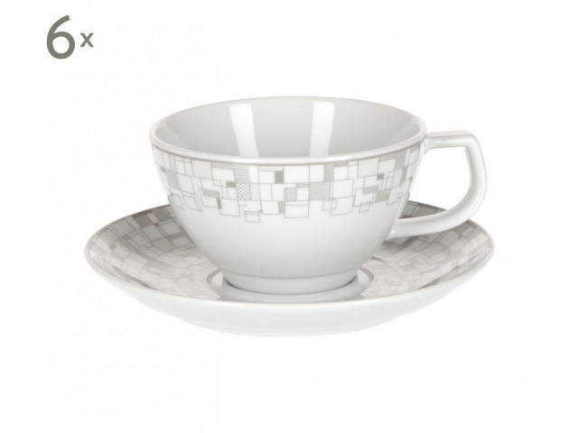 Набор 6 чайных пар 260 мл Бахаус Royal Porcelain