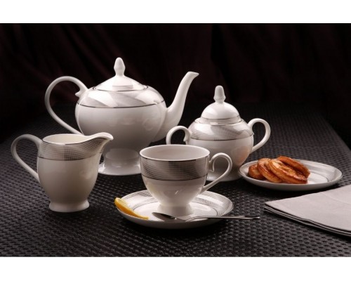 Чайный сервиз Серебро Royal Aurel на 6 персон 15 предметов
