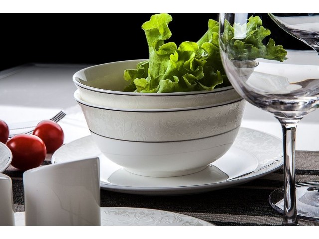 Столовый сервиз Пион белый Royal Aurel на 6 персон 27 предметов