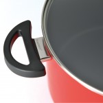 Кастрюля с крышкой 16см 2л красная Eclipse BergHoff