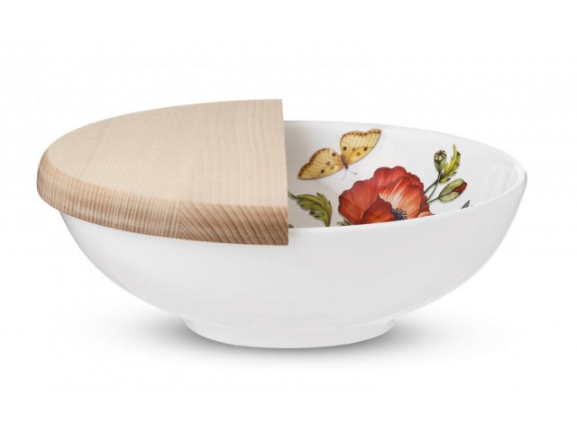 Салатник с доской для резки Ботанический сад Nuova cer 25 см