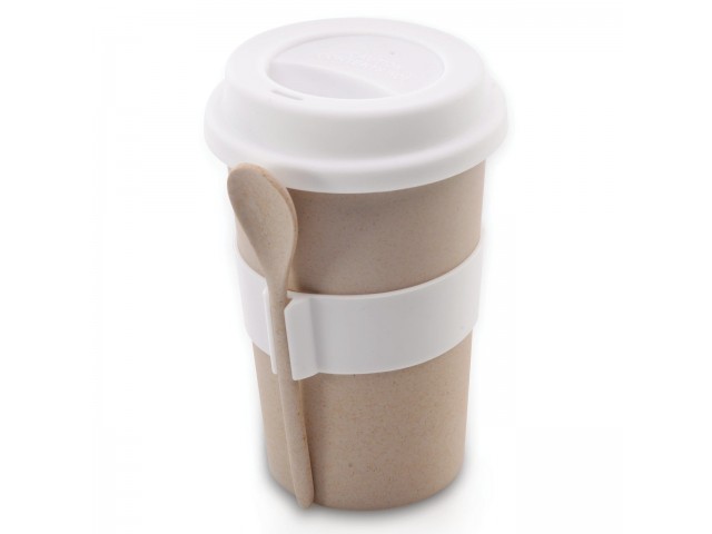 Кружка для кофе с ложкой 0,5 л бежевая CooknCo BergHoff