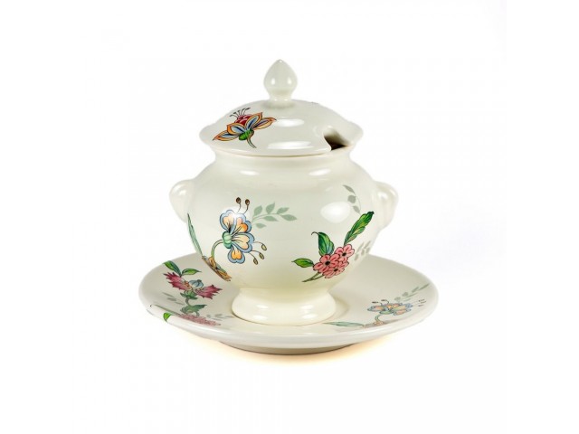 Горшочек 14,5см с крышкой и подставкой Прованс Nuova Ceramica