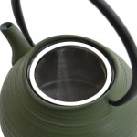 Заварочный чайник чугунный Studio BergHoff зеленый с полосками 1,1 л