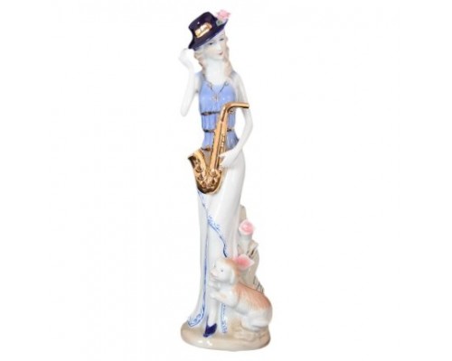Статуэтка керамическая Девушка с саксофоном Royal Classics 31 см