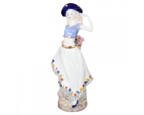 Статуэтка керамическая Девушка в синей шляпе Royal Classics 30 см