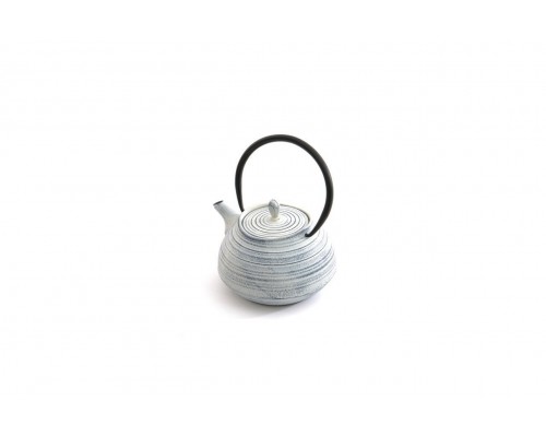 Заварочный чайник чугунный Studio BergHoff белый с полосками 1,1 л