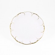 Набор 6 тарелок 17 см Narumi Белый с золотом