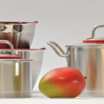 Набор посуды для приготовления Hotel BergHoff красными крышками 12 предметов