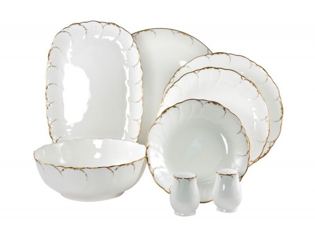 Сервиз столовый Narumi Белый с золотом на 6 персон 23 предмета