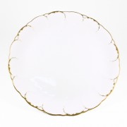 Набор 6 тарелок подстановочных 27 см Narumi Белый с золотом