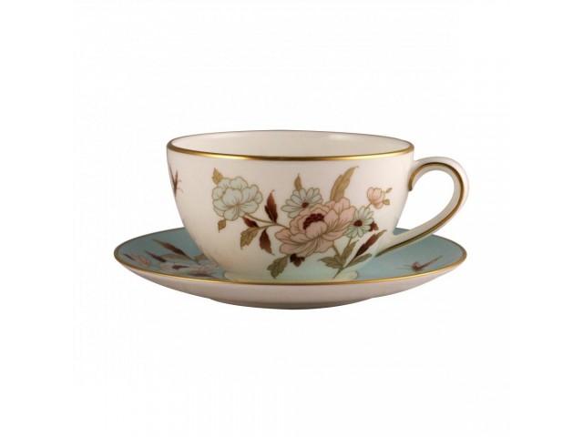 Чашка капуччино 400 мл с блюдцем Narumi Мирей (Mirei Blue)