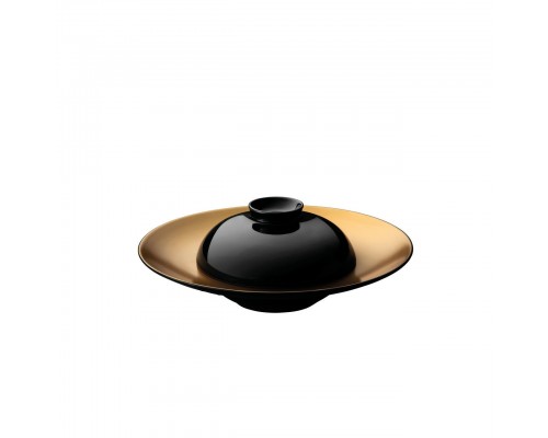 Глубокая сервировочная тарелка с миской черная BergHoff