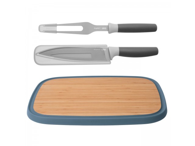 Набор для нарезки мяса: разделочная доска, нож вилка Leo BergHoff 3 премета