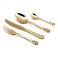 Набор столовых приборов Herdmar Vitral Gold на 6 персон 24 предмета