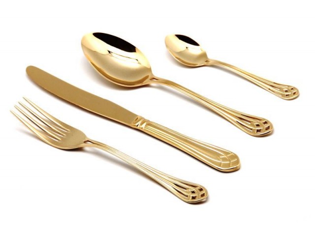 Набор столовых приборов Herdmar Vitral Gold на 6 персон 24 предмета