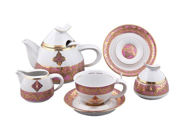 Сервиз чайный Rudolf Kampf Кельт 2296 на 6 персон 15 предметов с чайником 1,2 л в подарочном коробе