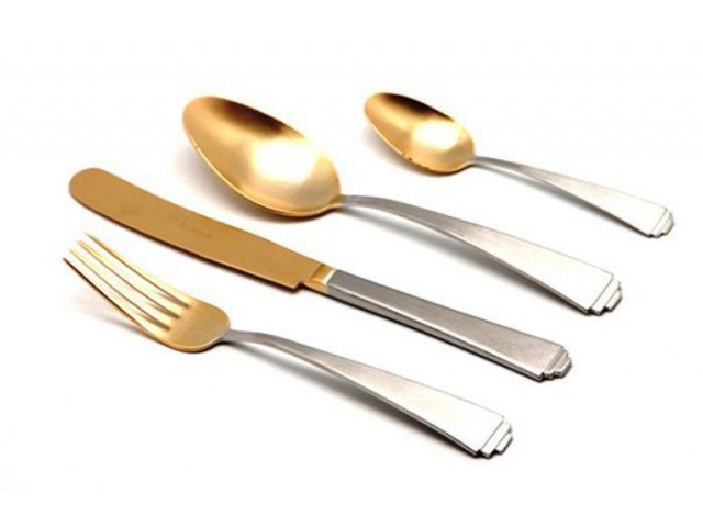 Набор столовых приборов Herdmar Spiga Old Gold на 6 персон 24 предмета